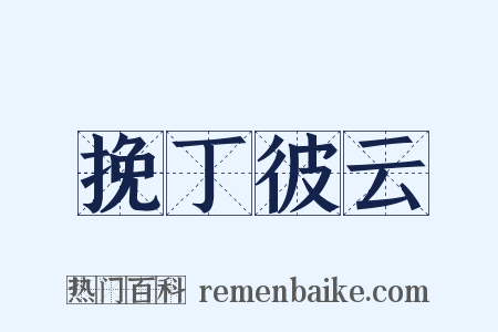 挽丁彼云是什么意思的图片